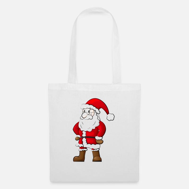 Weihnachtsmann - Stoffbeutel - Weiß