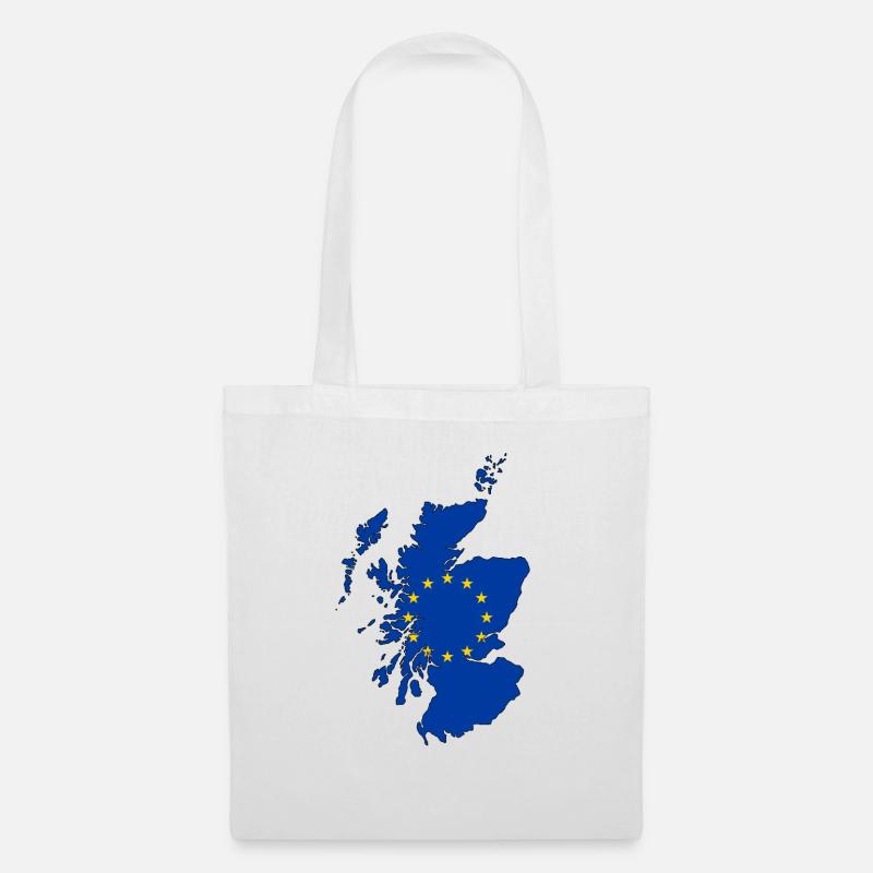 Scotland Map with EU Flag - Stoffbeutel - Weiß