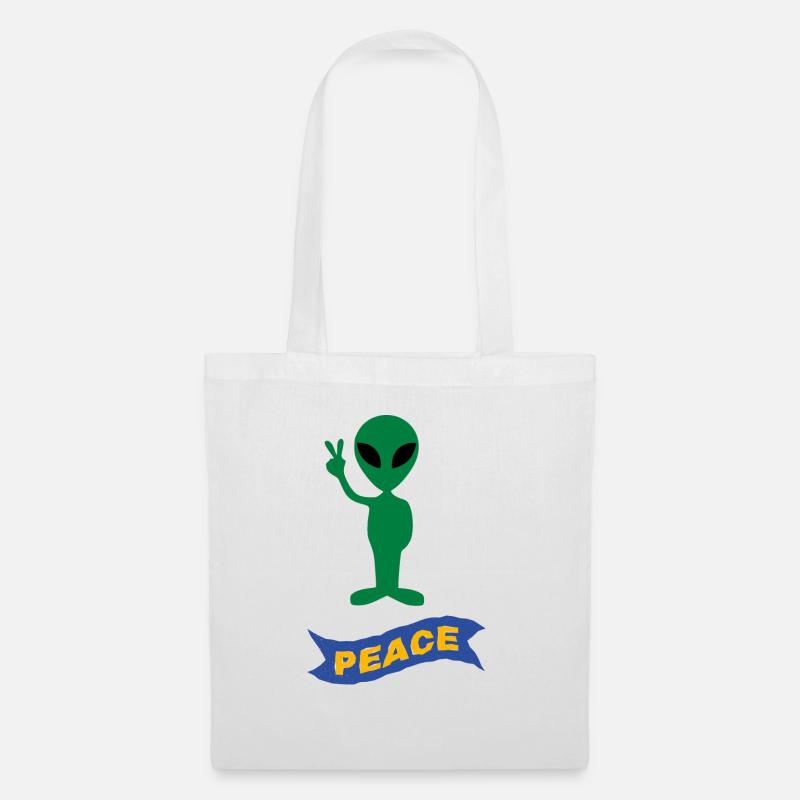 Alien Peace - Stoffbeutel - Weiß