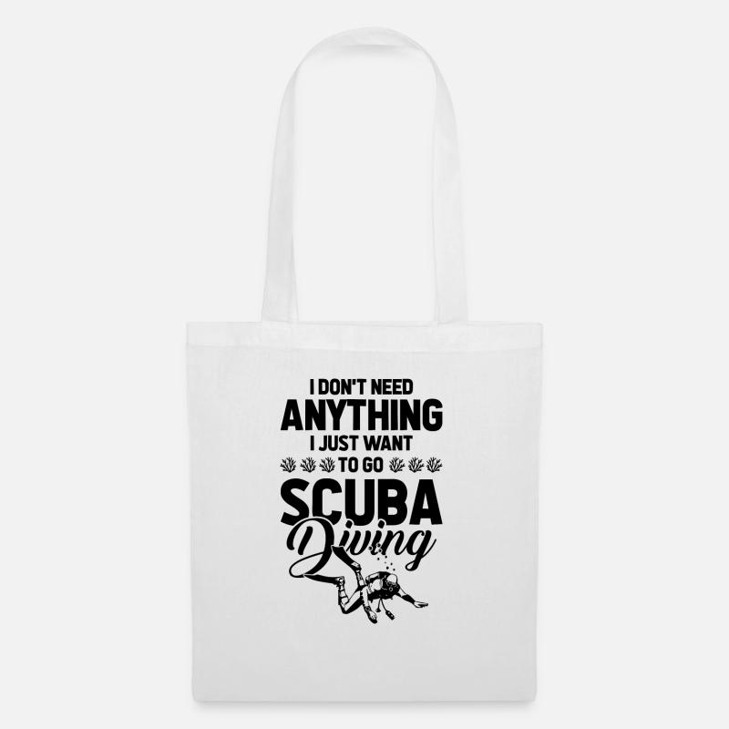 Tauchen scuba diving - Stoffbeutel - Weiß