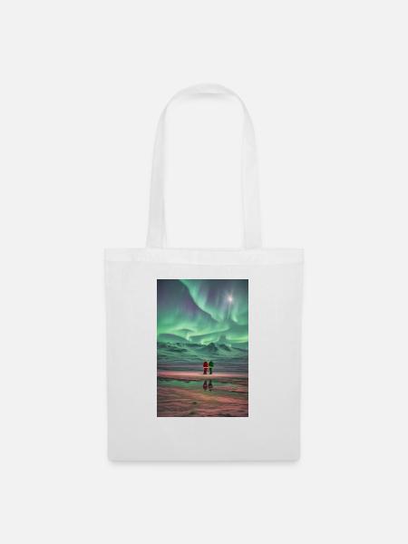 Aurora Borealis Verzauberung Aurora Borealis - Stoffbeutel - Weiß