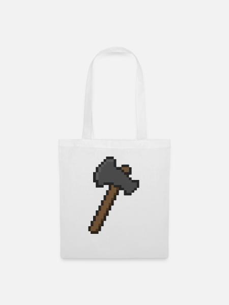 axt pixel - Stoffbeutel - Weiß
