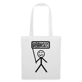 Politics Sucks - politics stinks, stick figures - Tote Bag - white - Front
