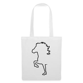 Cheval islandais - Sac en tissu - blanc - Devant