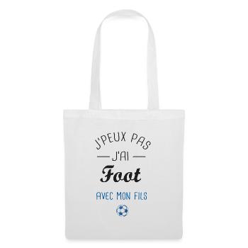 J'peux pas j'ai Foot avec mon fils papa et fils - Sac en tissu - blanc - Devant