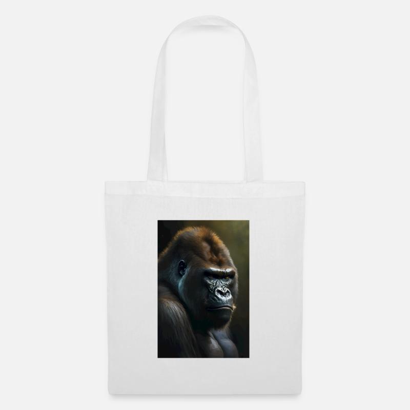 Gorilla Affe Cool - Stoffbeutel - Weiß