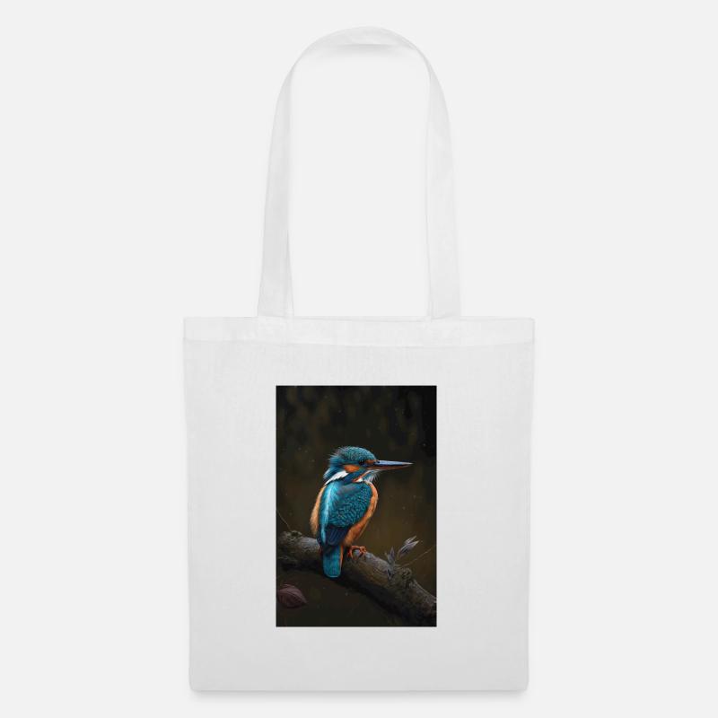 Eisvogel Kingfisher Vogel Lover - Stoffbeutel - Weiß