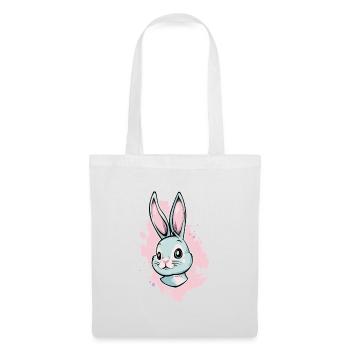 Osterhase Ostern - Stoffbeutel - Weiß - Vorne