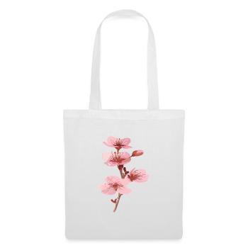 Floral pink cherry blossoms sticker - Tote Bag - white - Front