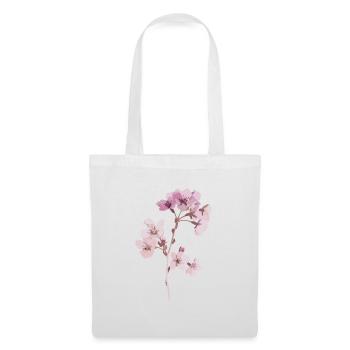 Sakura blossom of cherry tree illustration sticker - Tote Bag - white - Front
