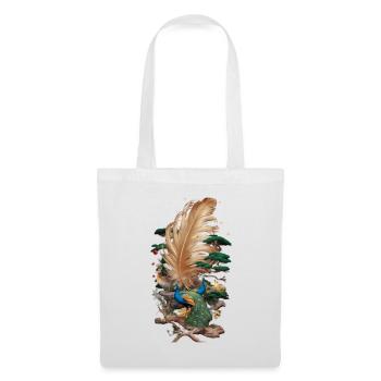 Plume, nature, oiseau - Sac en tissu - blanc - Devant