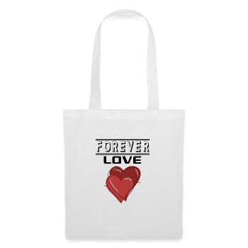 Liebe Forever I Love You Herz Hearts Wahre Liebe - Stoffbeutel - Weiß - Vorne