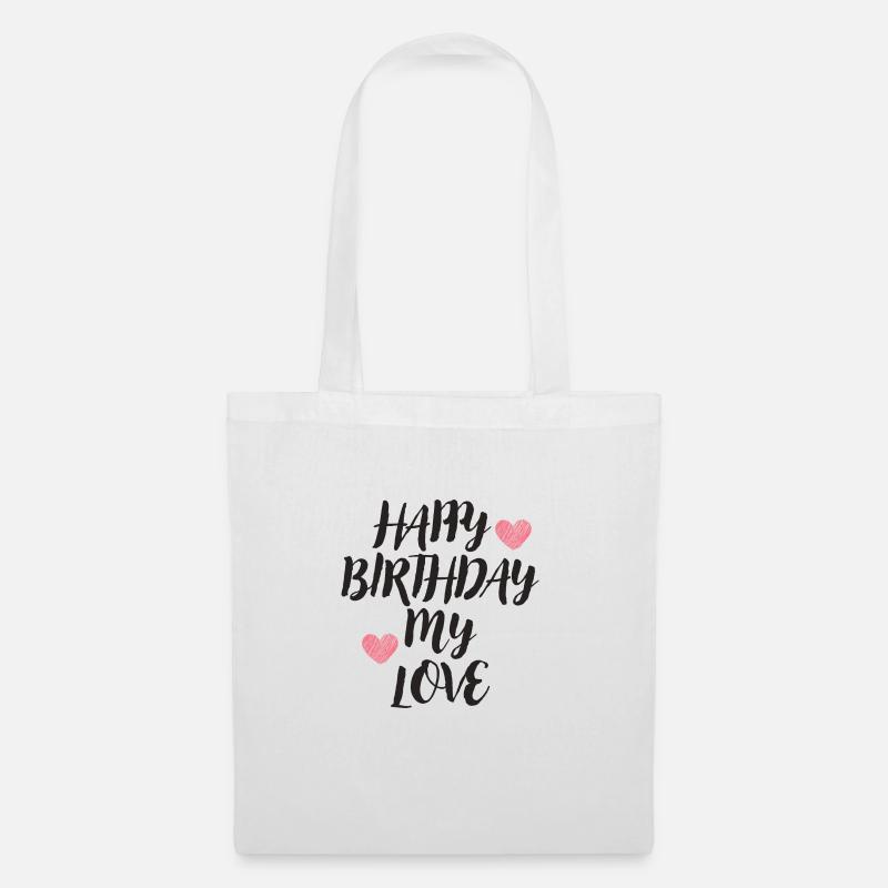 Happy Birthday - Stoffbeutel - Weiß