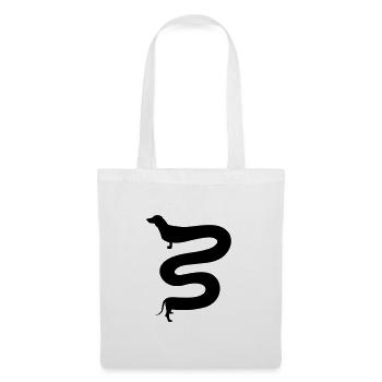 long teckel, drôle de teckel, long teckel - Sac en tissu - blanc - Devant
