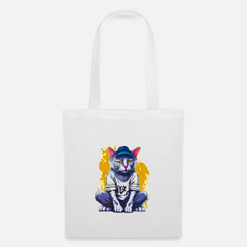 Cat graffiti - Tote Bag - white