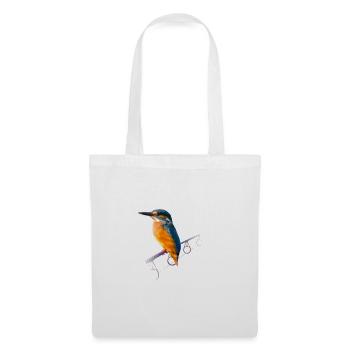 Kingfisher on a fishing rod - Tote Bag - white - Front