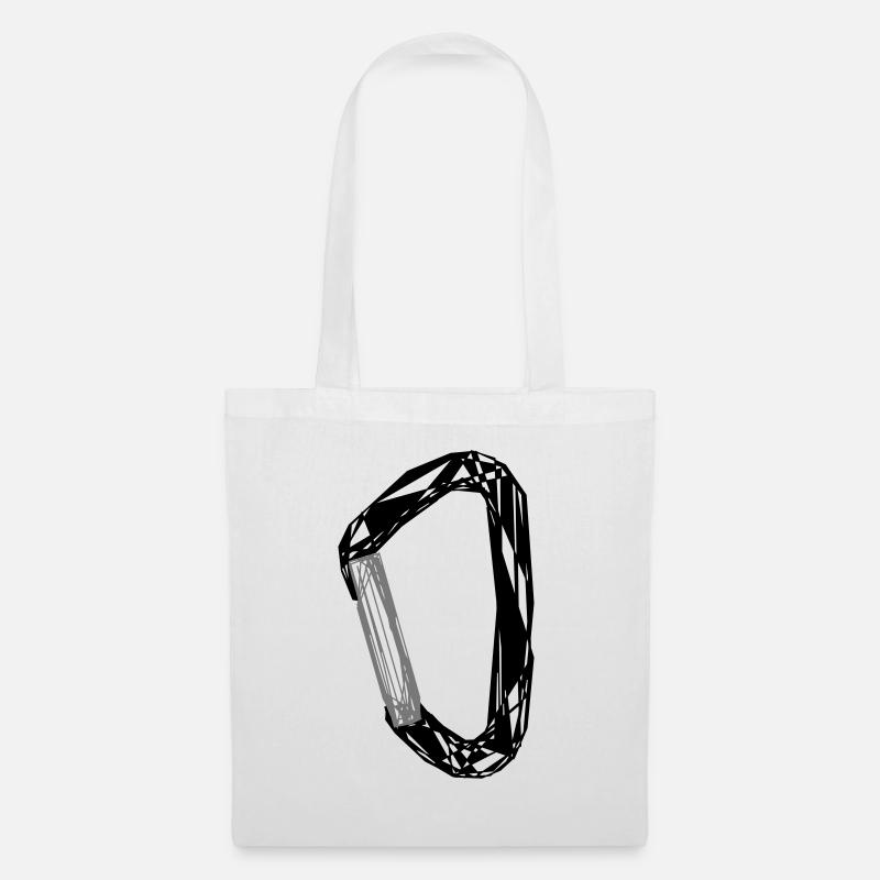 Karabiner - Stoffbeutel - Weiß