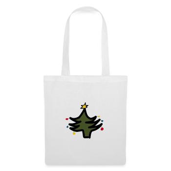 T-shirt de Noël abstrait, motif de Noël - Sac en tissu - blanc - Devant