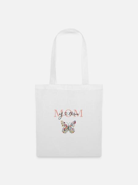 Mom of three! -personalisierbar - Stoffbeutel - Weiß