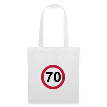 70 Geburtstag - Stoffbeutel - Weiß - Vorne