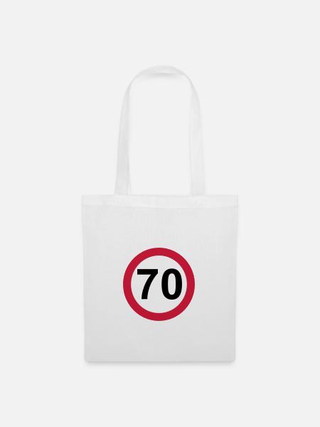 70 Geburtstag - Stoffbeutel - Weiß