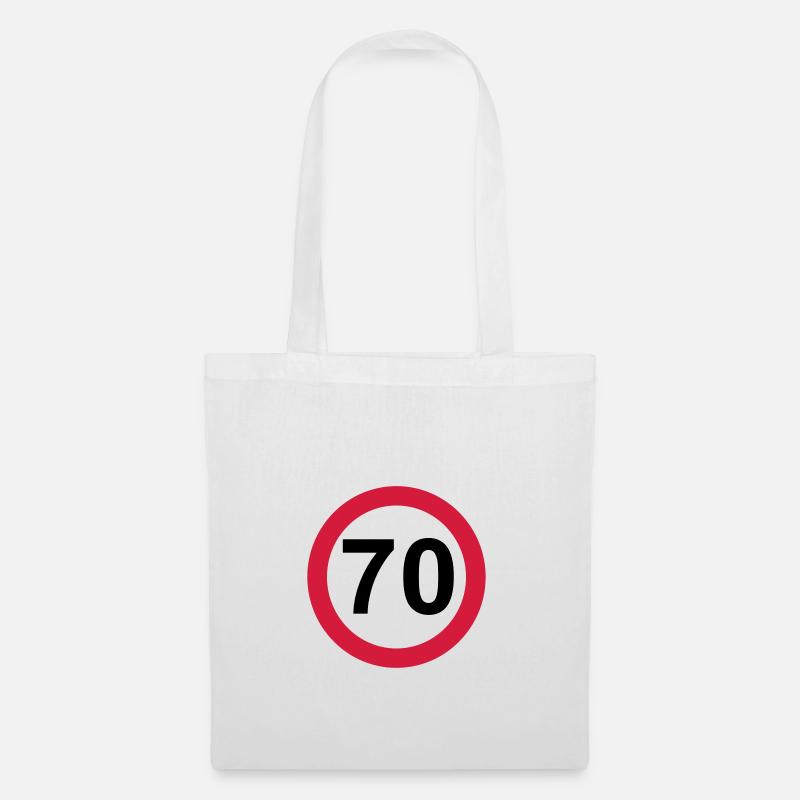 70 Geburtstag - Stoffbeutel - Weiß