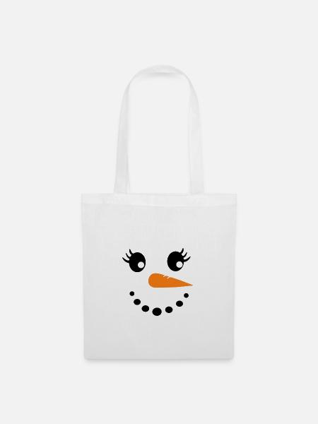 Schneemann - Stoffbeutel - Weiß