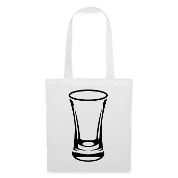 Schnapsglas - Stoffbeutel - Weiß - Vorne