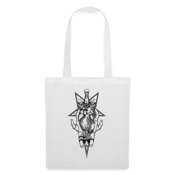 Cœur douloureux - Sac en tissu - blanc - Devant