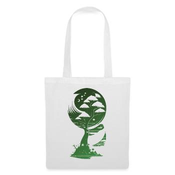 Mystischer Fantasy Baum Natur - Stoffbeutel - Weiß - Vorne