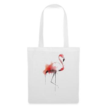 Flamingo Aquarelle - Sac en tissu - blanc - Devant