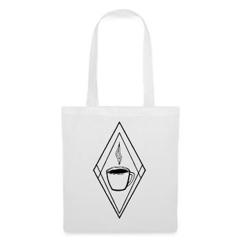 Tasse à café avec graphisme minimaliste - Sac en tissu - blanc - Devant