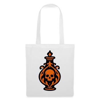 Totenkopf Giftflasche Grafik - Stoffbeutel - Weiß - Vorne