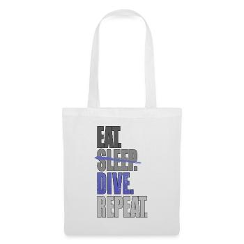 eat sleep dive repeat - Stoffbeutel - Weiß - Vorne
