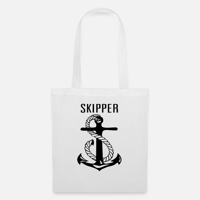 skipper captain kapitän - Stoffbeutel - Weiß