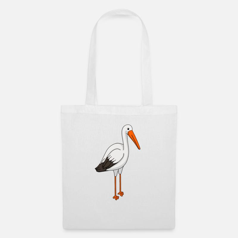 Storch - Stoffbeutel - Weiß