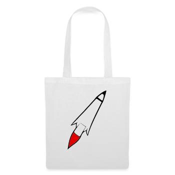 Vecteur de vol spatial spatial de fusée spatiale - Sac en tissu - blanc - Devant