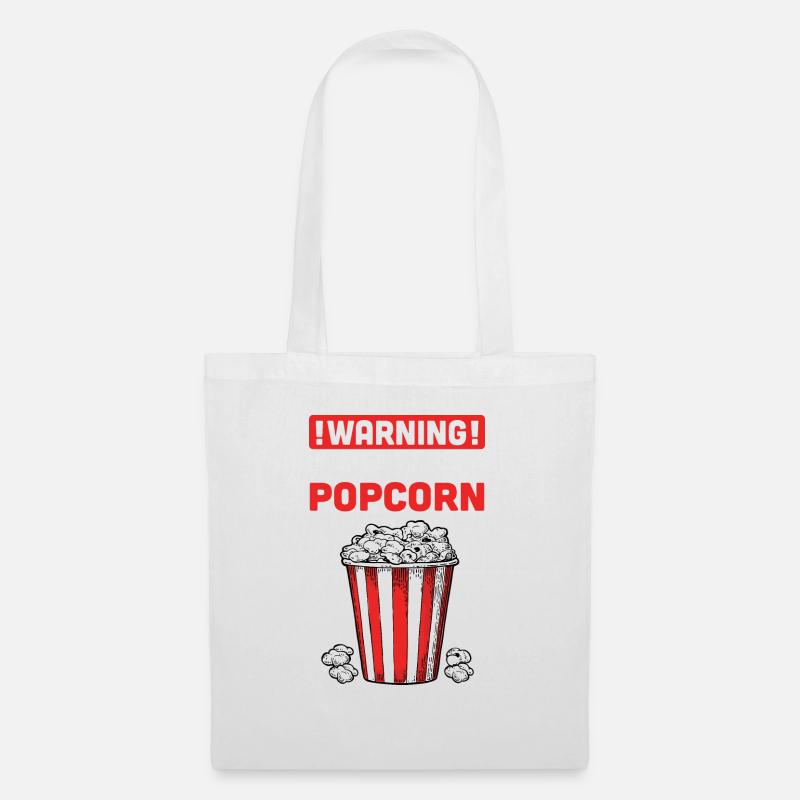 Popcorn - Stoffbeutel - Weiß