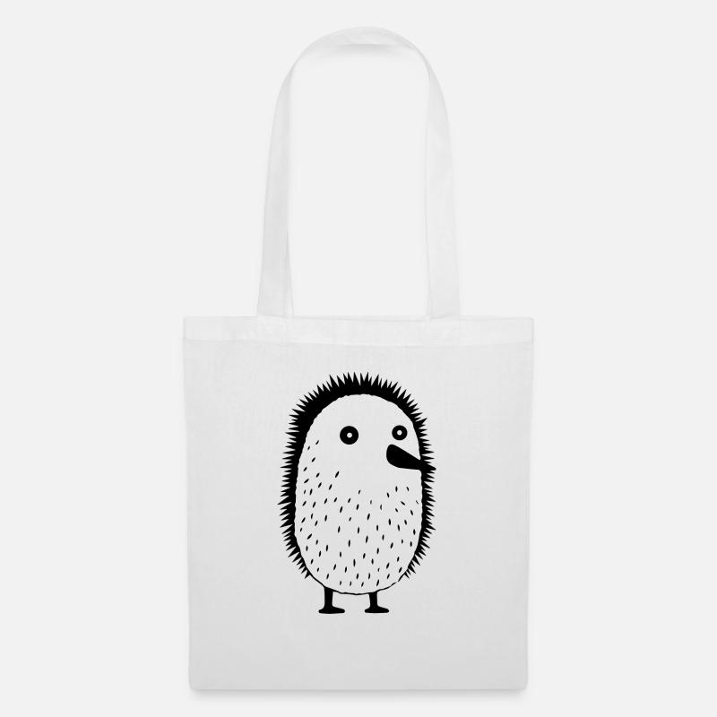 Quirky Igel - Stoffbeutel - Weiß