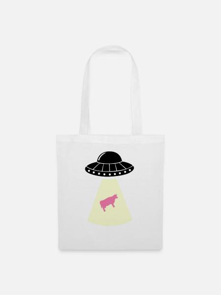 UFO Cow - Tote Bag - white