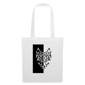 Tribal Wolf Wild Tattoo Statement Whimsy - Tote Bag - white - Front