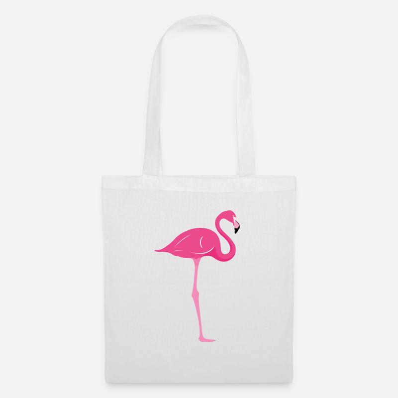 Flamingo - Stoffbeutel - Weiß