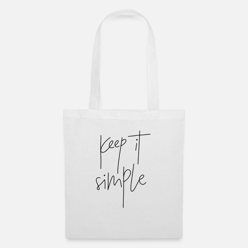 keep it simple - Stoffbeutel - Weiß