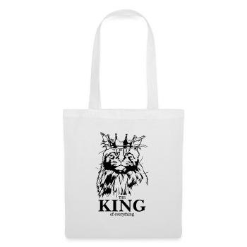 Maine Coon Roi de tout Chat Dire Chat - Sac en tissu - blanc - Devant