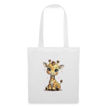 Baby- Giraffe - Stoffbeutel - Weiß - Vorne