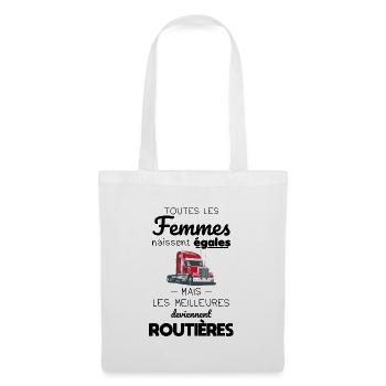 Femmes égales les meilleures deviennent routières - Sac en tissu - blanc - Devant