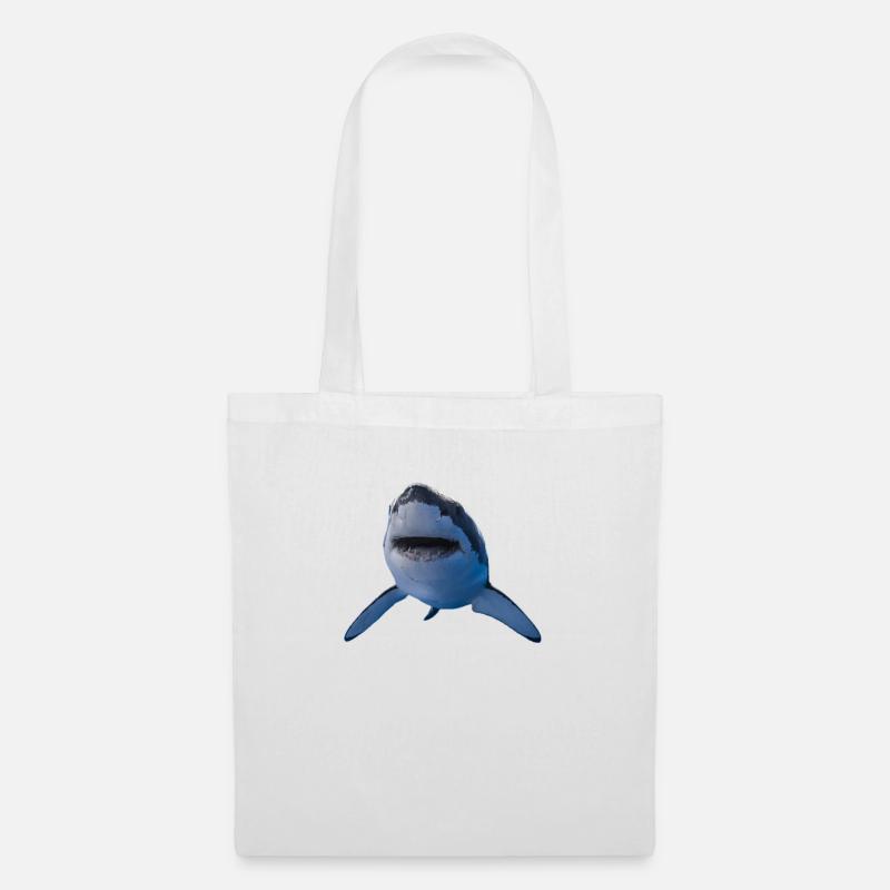 Great white shark - Stoffbeutel - Weiß