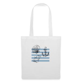 Strand und Meer Design - Stoffbeutel - Weiß - Vorne