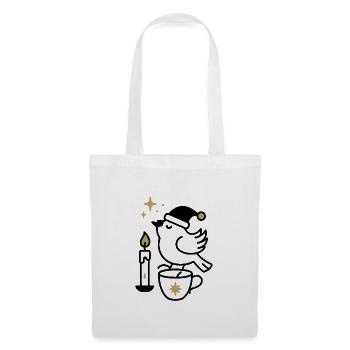 Nuit de l’étoile filante dorée - Sac en tissu - blanc - Devant