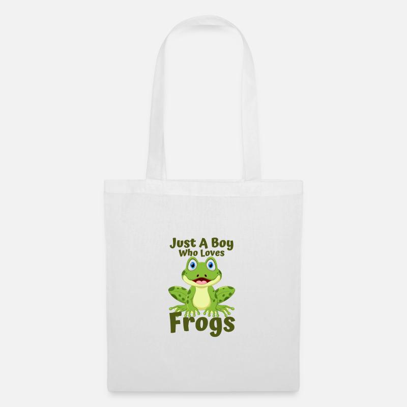 Frosch - Stoffbeutel - Weiß